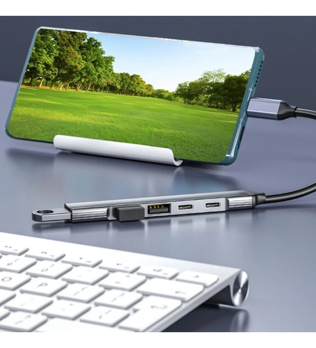 Hub Usb-c 5 Portas 5 Gbps Com Pd - Zhq-22