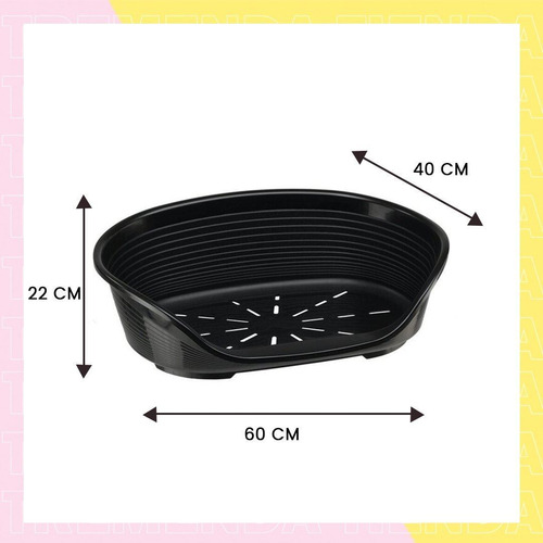 Cucha para perro tipo ovalada Ferplast Tremenda Tienda para raza mediana color negro