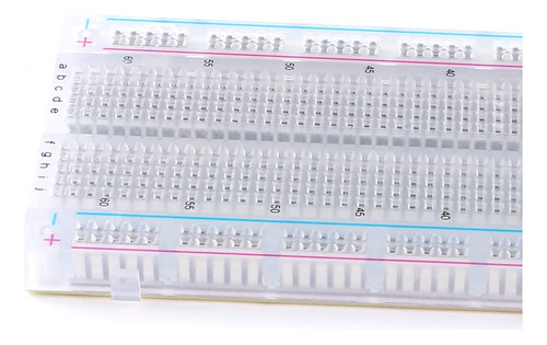 4 Protoboard Transparente 830 Puntos Mb-102 Para Pruebas Pcb