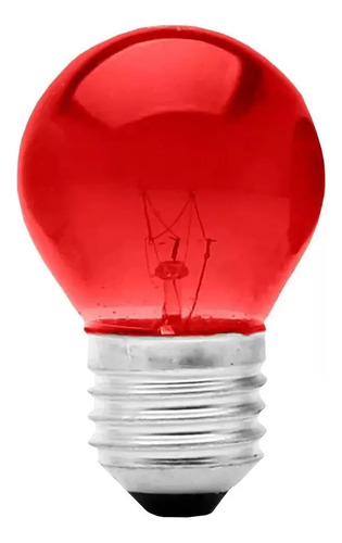 Lâmpada Incandescente Bolinha Vermelha 15w 220v E27 3 Peças Cor da luz Vermelho