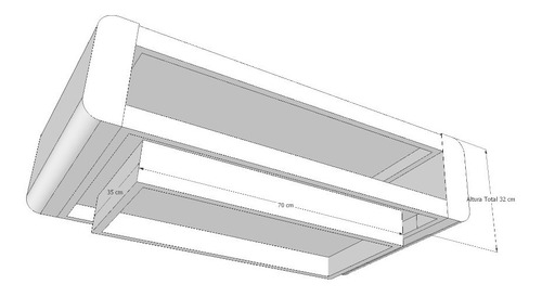Mesa De Centro Poliuretano Y Vidrio Negro Ref: Solei