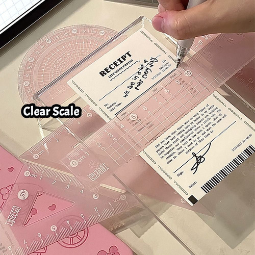 Conjunto De 4 Unidades/conjunto Jelly Ruler, Transferidor De