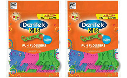 Pack De 2 X 75 Flossers Dentek Kids Wild Fruit