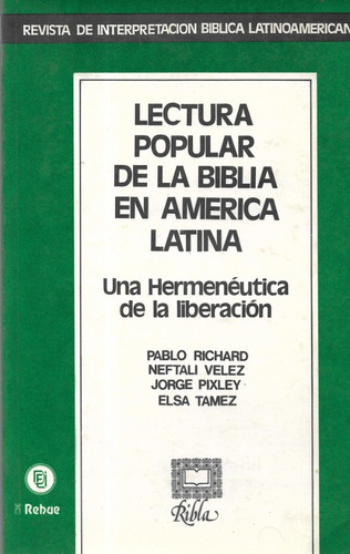 Lectura Popular De La Biblia En América Latina H. Liberación