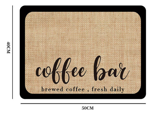 Tapete De Café Para Barra De Café, Parte Trasera De Goma Que