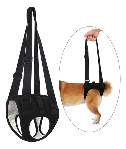 Arnés De Elevación Para Perros, Arnés De Soporte S Negro