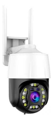 Camara Exterior Seguridad Ip Wifi Robotica Ptz App Camhi 4mp Color Blanco Y Negro