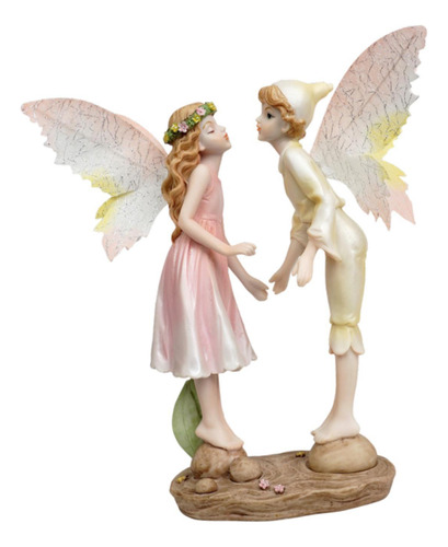 Besando Pareja De Ángeles Figurine Resina Decoración Del