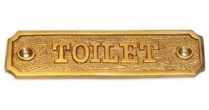 Cartel De Bronce  Toilet ..................  Ab Brass 