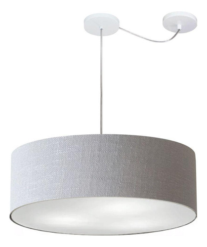 Lustre Pendente Cilíndrico Desvio Rustico Cinza Mj-4262 Mesa