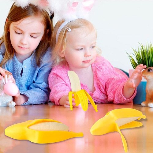 Imagen 3 de 8 de Squishy Banana Apretable 15cm Antiestres Ansiedad Squeeze X1