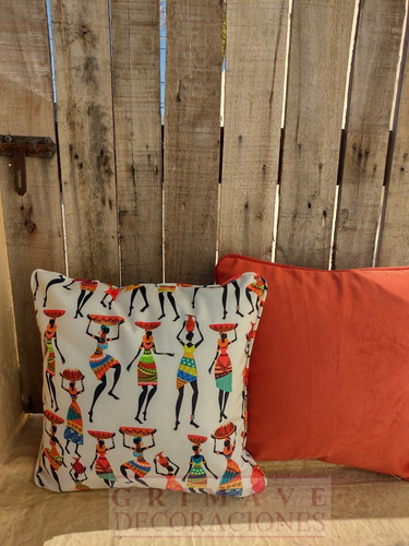 Imagen 2 de 3 de Almohadon Pana Estampada 40x40. Caballito. E/todo El Pais