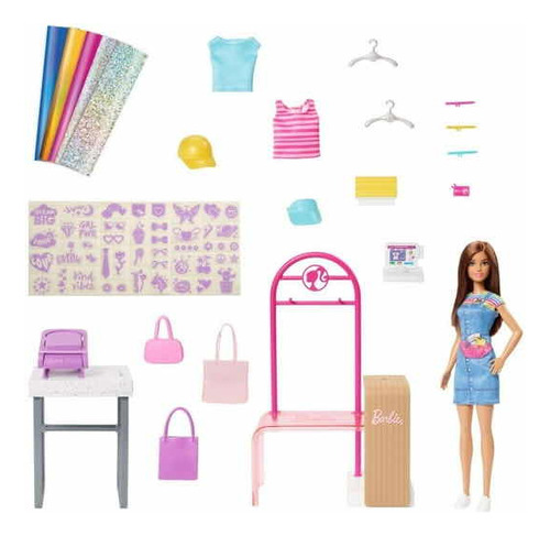 Set Barbie Diseñadora De Modas Fashionista Mattel Con Acces