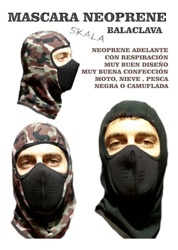 Mascara Balaclava Pasamontañas Con Neoprene - Abrigo - Moto