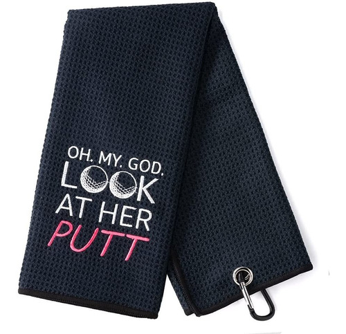 Oh My God Look At Her Putt Toalla De Golf Divertida, To...