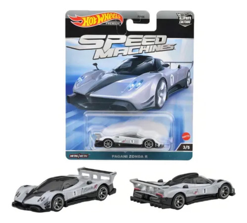 Hotwheels Premium Pagani Zonda R Gris Gris