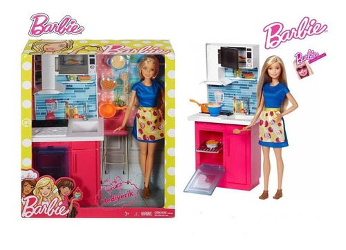Barbie Muñeca C/cocina, Original Giro Didáctico, Envíos