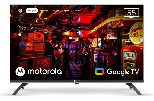 Smart Tv Motorola Google Tv 55 Uhd 4k Hdr + Comando De Voz