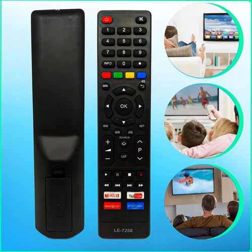 Controle Remoto Compatível Com Smart Tv 4k Modelo Le7250