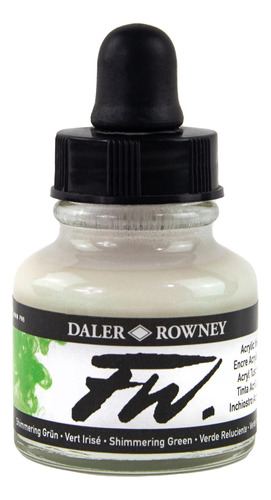 Daler-rowney Fw Botella Tinta Acrilica Verde Brillante Para