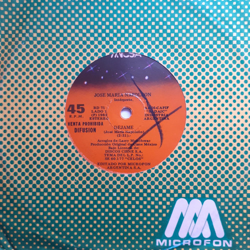 Vinilo Simple - Jose Maria Napoleon (dejame - Vuela Conmigo) (Usado)