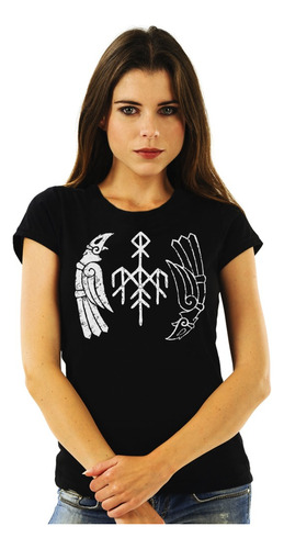 Polera Mujer Wardruna Logo Birds Metal Impresión Directa