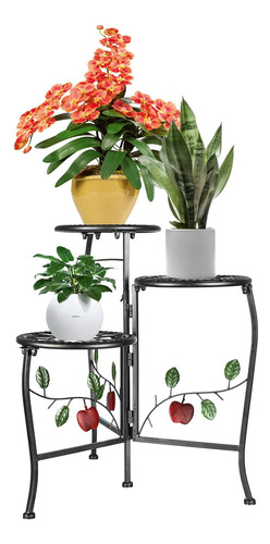 N.b.y. Soporte Para Plantas De Hierro, Decoración De Manzana