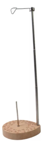 N Soporte Para Hilo De Coser, Cono Único, Base De Madera,