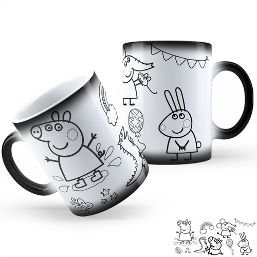 Taza Mágica Pintar Peppa Pig Ab Calidad