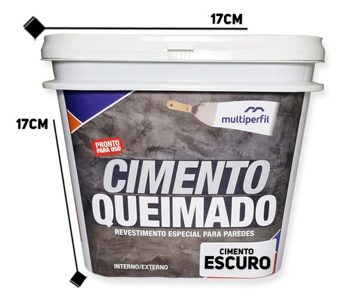 Efeito Cimento Queimado Pronto Pra Uso 3,6l Queimado Escuro