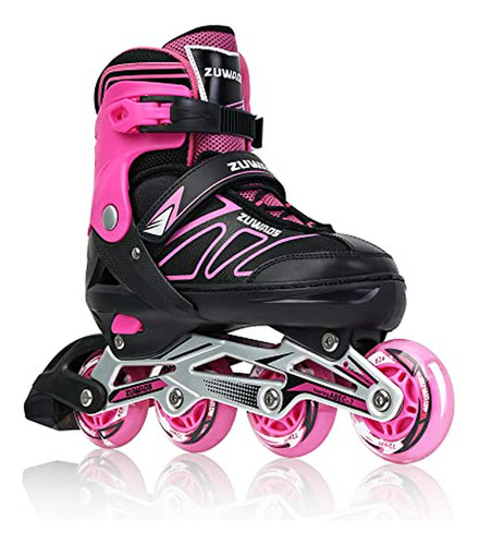 Zuwaos Patines En Línea Ajustables Para Niños Y Niñas Con Ru