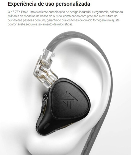 Imagem 7 de 10 de Fone Kz Zex Pro Com Microfone Kz X Crinacle Lançamento