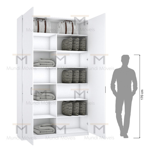 Armário Organizador 2 Portas 100% Mdf M581.b (casa,comércio) Branco