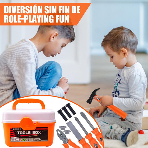 Juego De Caja De Herramientas De Juguete De 42 Piezas Juego