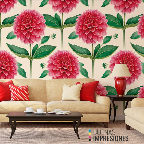 Imagen 2 de 10 de Vinilos Decorativos Pared Empapelado Tropical Piedra Madera