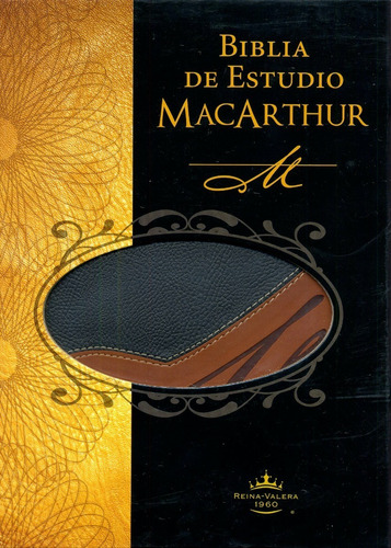 Imagen 2 de 4 de Biblia De Estudio Macarthur Piel Imitación Dos Tonos