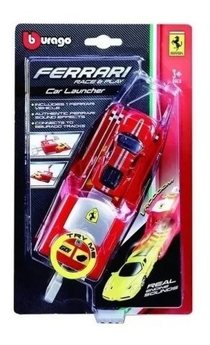 Burago Ferrari Race & Play Lanzador De Autos C/sonidos