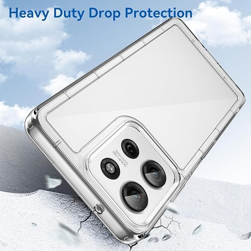 Funda Acrílico + Templado Compatible Con Motorola G75 Transparente Hard Clear Case