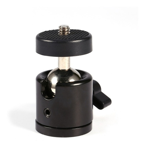 Cabeça P/ Tripé Mini Ball Head C/ Rosca 1/4 Suporte Luz Mic