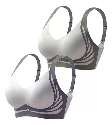Xt 2x Brasier Push-up Inalámbrico Sin Aros For Mujer