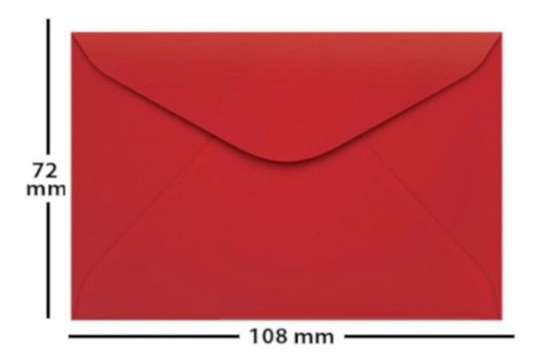 Envelope Visita Vermelho Toquio 72x108mm Scrity Cx. 100 Un