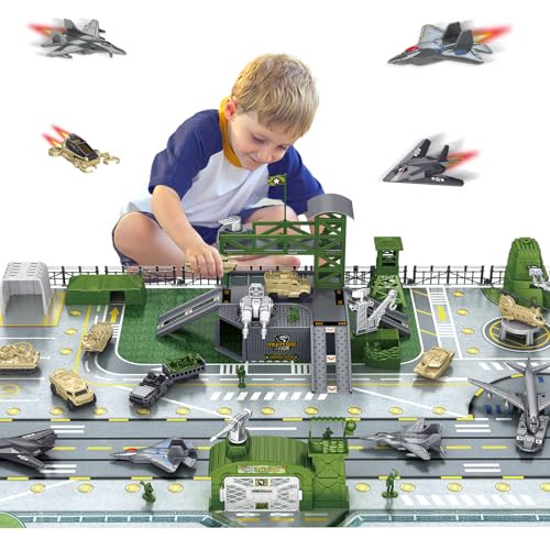 Juego De Construcción Militar Con Figuras De Acción, Avión, 