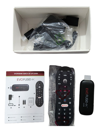Tv Box Liberado | Evo Fuse 4k 32gb | M4gistv Negro De Voz