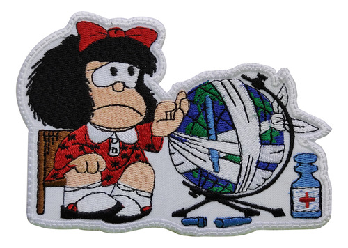 Parche Bordado Mafalda Mundo Enfermo Vendas Medicamento