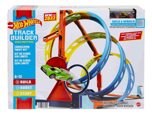 Hot Wheels Track Builder Kit De Giros Sin Limite Mattel Color Multicolor