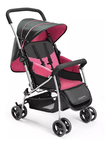 Carrinho De Bebê Berço Flip Multikids Baby - Rosa