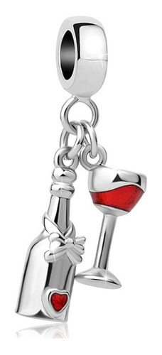 ~? Chili Jewelry Sparkling Red Wine Bottle Glass Cup Charms 