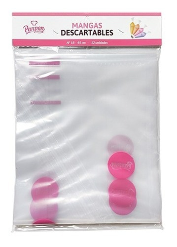 Imagen 2 de 6 de Mangas Descartables N18 - 45 Cm X 12 U - Parpen