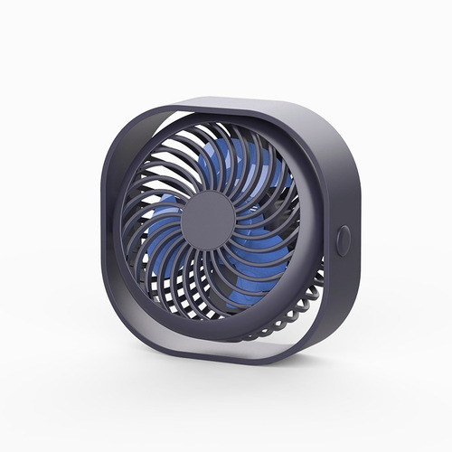 Usb Ventilador Recargable De Escritorio Mini Ventilador Mesa Estructura Azul Diámetro 14 Cm
