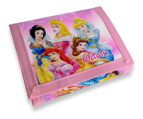 Carteira Infantil Personalizada Princesas Disney 